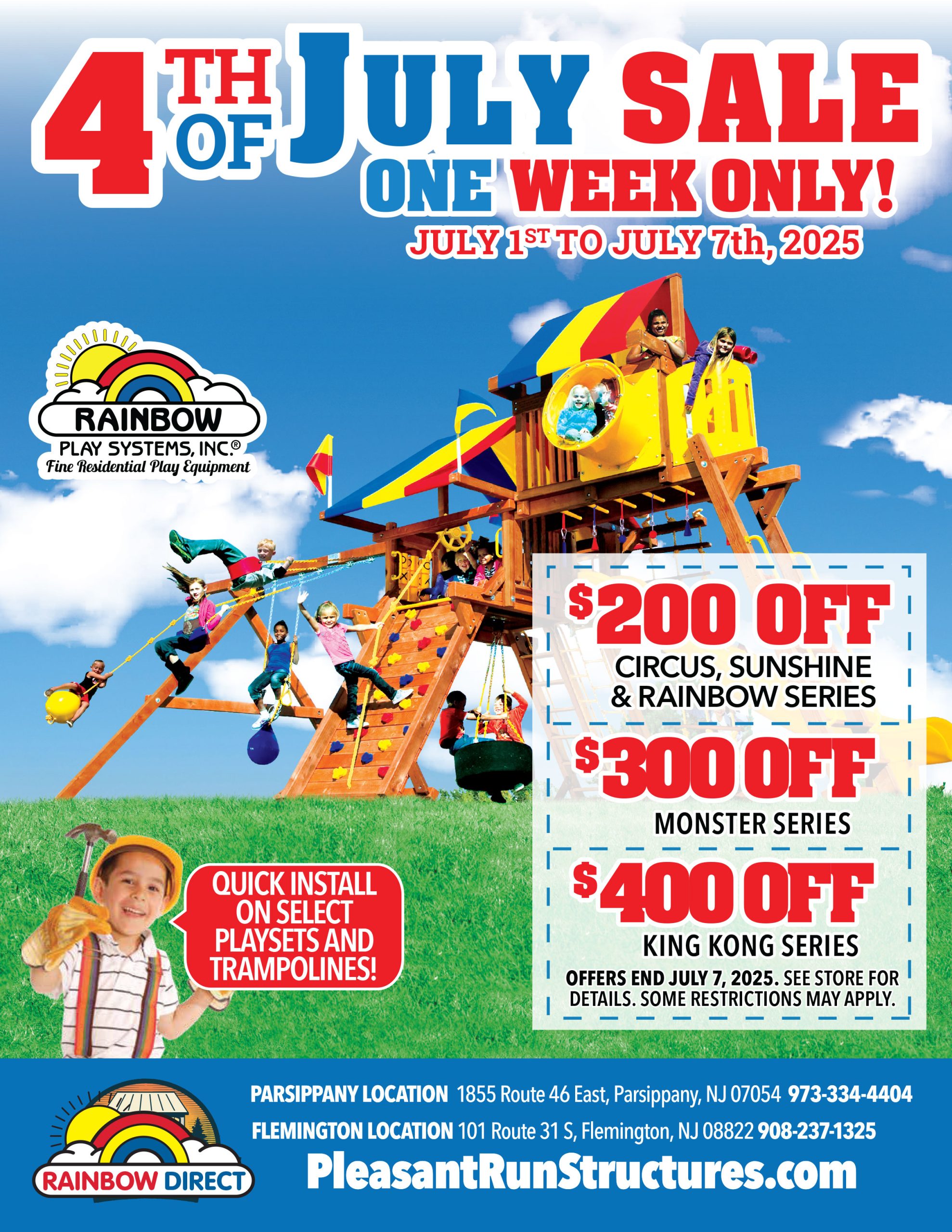 2025 Rainbow Direct July 4 Sale Price List 1