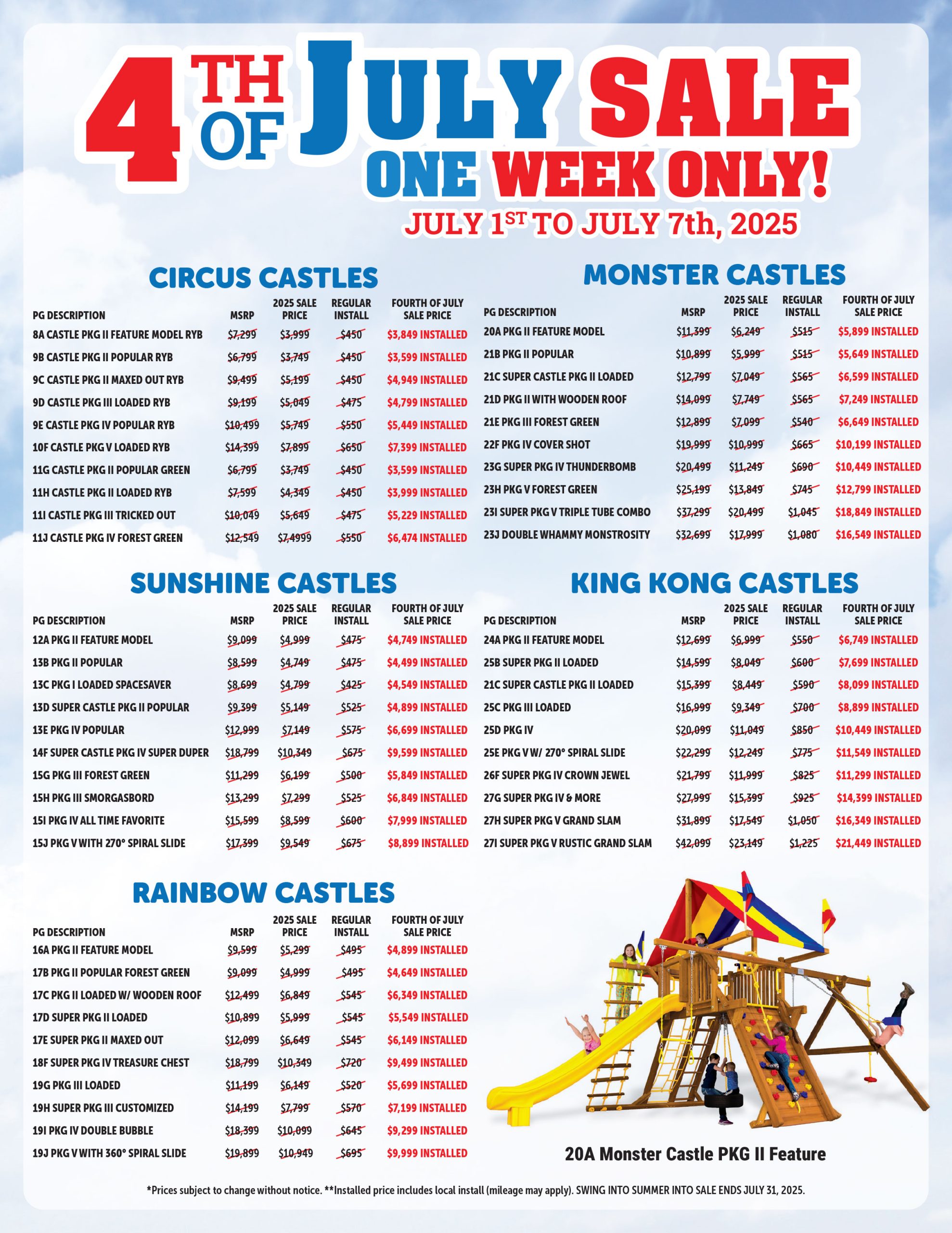 2025 Rainbow Direct July 4 Sale Price List 2